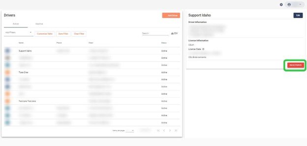 Deactivate or Remove a Driver from the Carrier Account 4