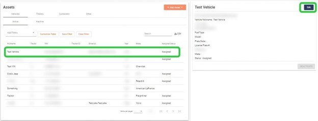 Edit Vehicle Information 1