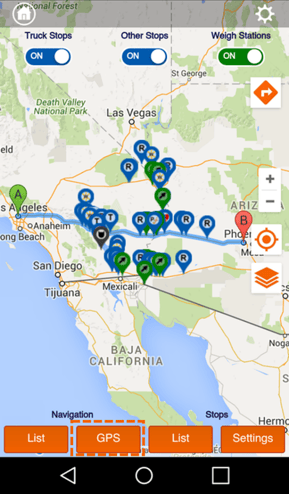 A map with blue and green pins

Description automatically generated