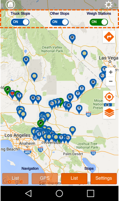 A map with blue and white pins

Description automatically generated